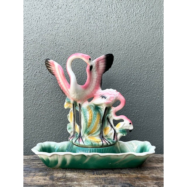 Lane Furniture Vintage 1950s Lane Glazed Ceramic Light For Sale - Image 4 of 10