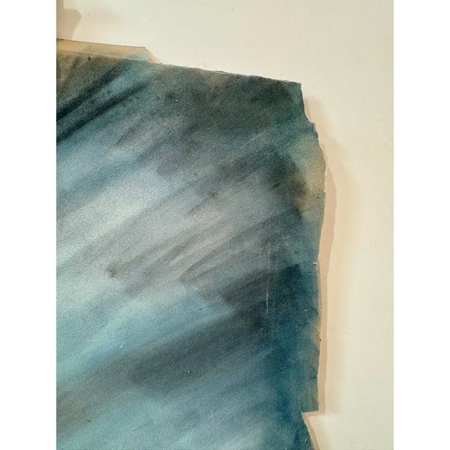 Henry Emil Salloch Original Watercolor on Paper Mid-Century Modern Railroad Station, 1960. For Sale - Image 4 of 9