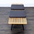 Mid-Century Slatted Wood Bench With Cushions For Sale - Image 4 of 5
