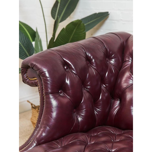 Mid 20th Century Chesterfield Vintage Rolled Arm Librarian, Sofa For Sale - Image 9 of 12