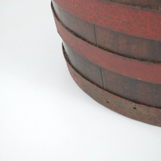 20th Century Portuguese Wooden Barrel Side Table For Sale In Greensboro - Image 6 of 18