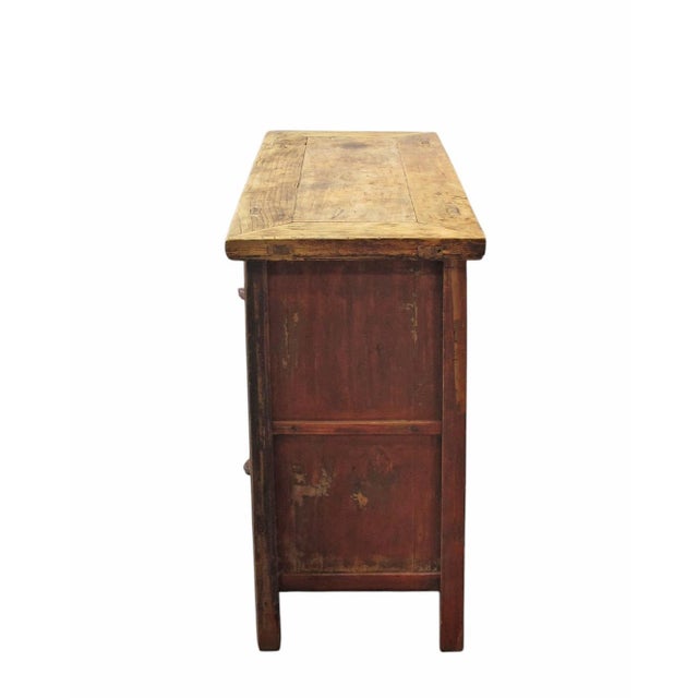 Double Top Drawer Carved Cabinet or Sideboard For Sale In Greensboro - Image 6 of 12