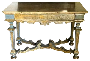 17th Century Italian Painted and Parcel-Gilt Console Table