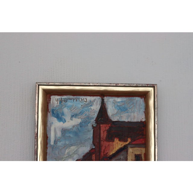 Wilhelm Henning, City II, 1950s, Oil on Panel, Framed For Sale - Image 6 of 13