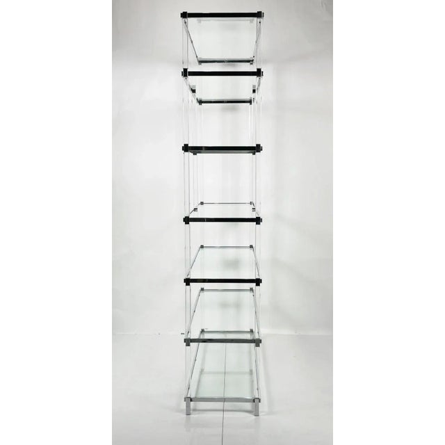 Mid-Century Modern Lucite and Nickel Etagere by Charles Hollis Jones From the Metric Collection For Sale - Image 3 of 13