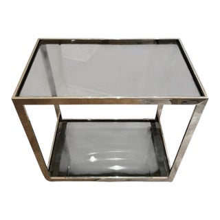 Vintage Chrome Bar Cart For Sale