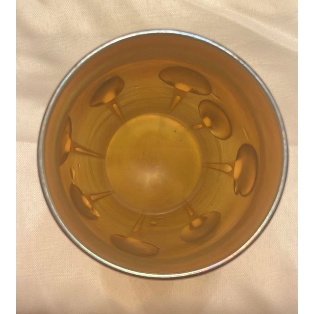 Glass 1900s Louis Comfort Tiffany Favrile Glass "Tadpole" Cabinet Vase- Art Nouveau, Signed on the Ground Pontil With "l.c.t.". For Sale - Image 7 of 9