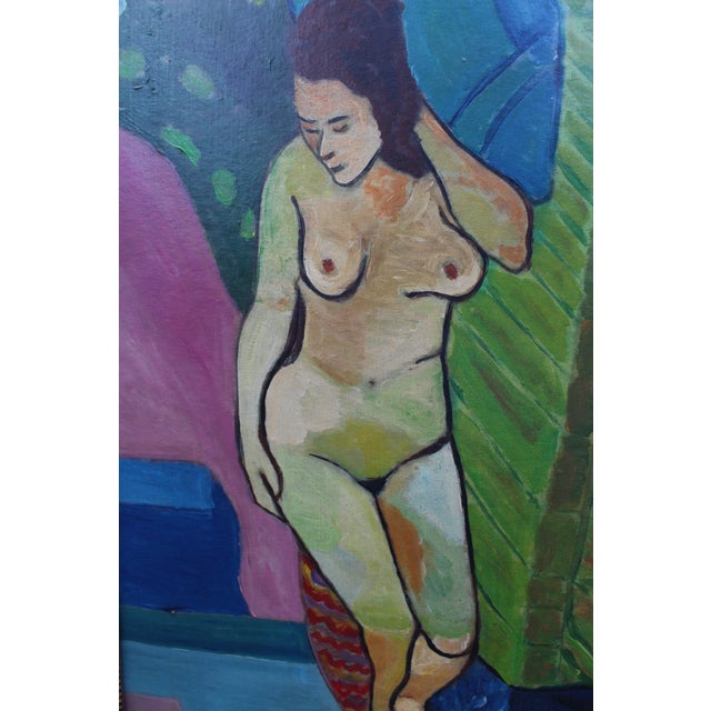 1960s Nude Portrait Oil Painting For Sale - Image 6 of 8