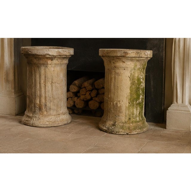 Antique Terracotta Pedestal Column for Planters, 1950s For Sale - Image 4 of 5
