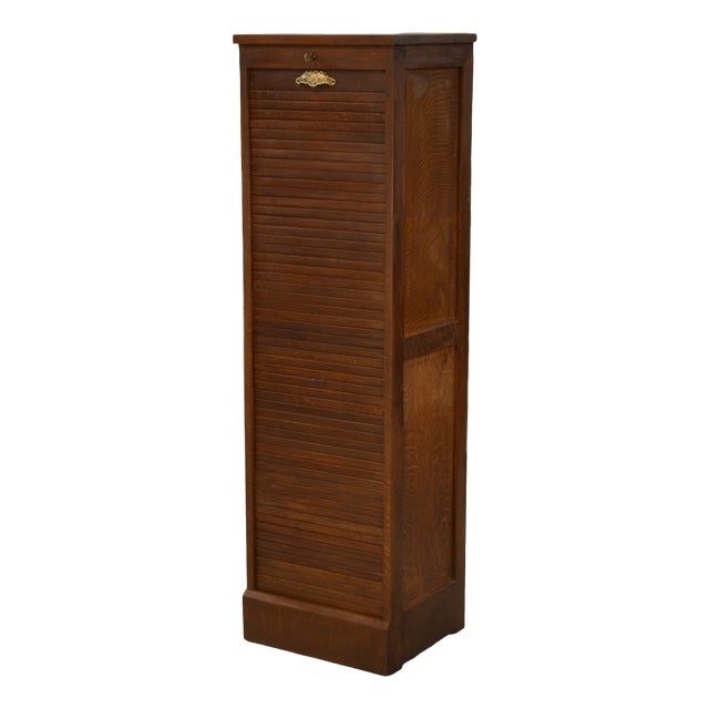 Oak Filing Cabinet, 1950s For Sale