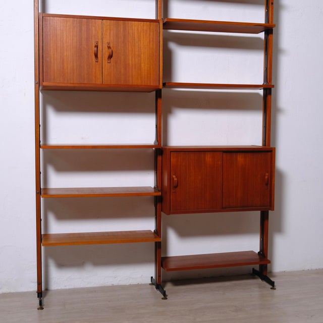 Italian Teak Bookcase, 1960s For Sale - Image 6 of 18