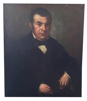 Portrait of a Man, 1890s, Oil on Canvas, Framed