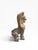 Vintage Thai Bronze Singha Guardian Lion Sculpture With Gilt Accents & Verdigris Patina, 16”h For Sale - Image 9 of 14