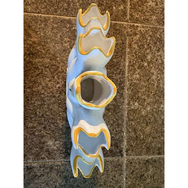 Bring timeless European charm to your home with this **Vintage Mid-Century Modern RCCL Portugal Ceramic Tulipiere Five-...