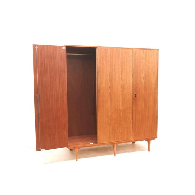 Vintage Belgian 3-Door Wardrobe, 1960s For Sale - Image 6 of 9