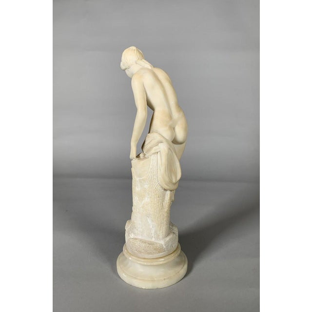 19th Century White Marble Sculpture Diane Au Bain After Falconet (1716-1791) 19th Century For Sale - Image 5 of 8