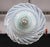 Mid 20th Century Mid 20th Century Art Nouveau Swirl Opal Glass Hanging Pendant Light For Sale - Image 5 of 10