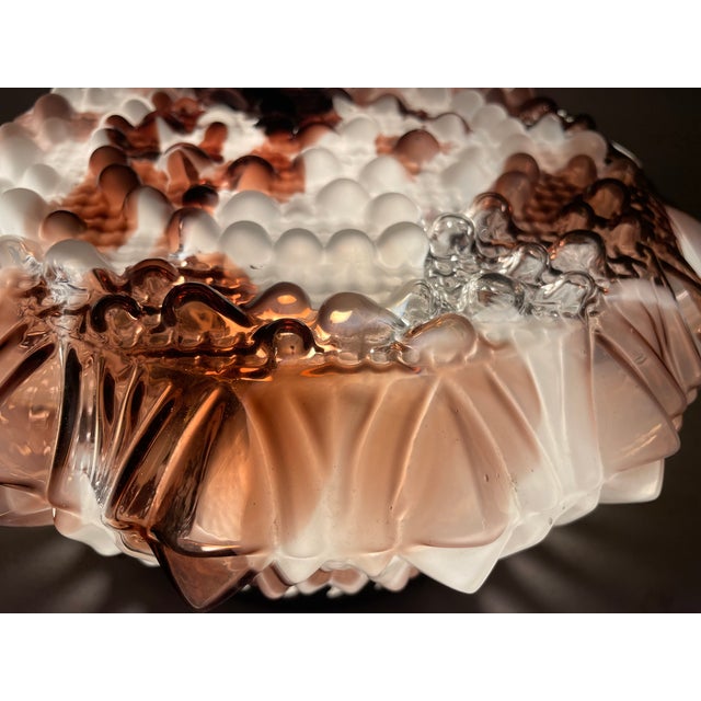 1960s Burgundy Murano Glass Flush Mount Lamp, 1960s For Sale - Image 5 of 10