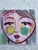 Paper Contemporary Paintings by CL Auker, Mixed Media Colorful Face Triptych on Paper For Sale - Image 7 of 15