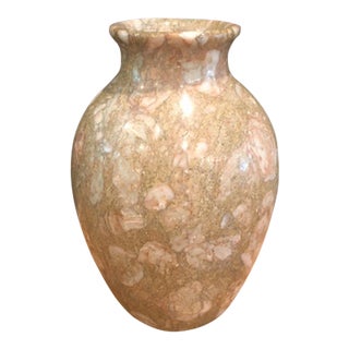 Mid 20th Century Fossil Stone Vase For Sale