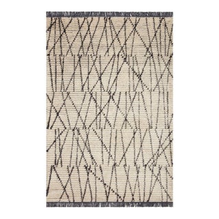 Chris Loves Julia x Loloi Alice Rug Cream / Charcoal 9'-2" x 13' Area Rug For Sale