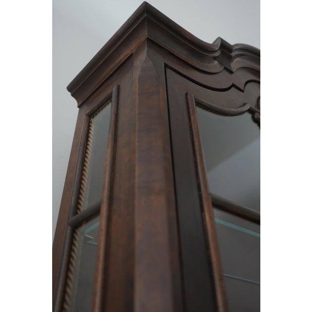 Trouvailles Inc Walnut Bombe Base Secretary Desk W. Hutch Top For Sale - Image 16 of 18