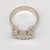 18 Karat White Gold Ring with Diamond For Sale - Image 3 of 4
