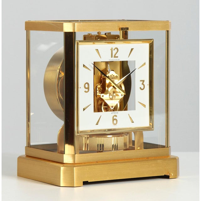 Vintage Atmos Clock with Square Dial from Jaeger Lecoultre, 1980 For Sale - Image 12 of 12