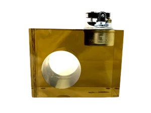 Acrylic Cigar Lighter with Silver Band Attributed to Astrolite, 1970s