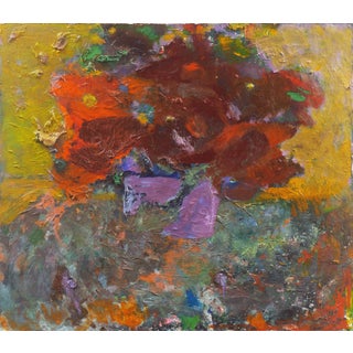 'Still Life of Poppies', Mid-Century, American School Expressionist Floral Oil For Sale