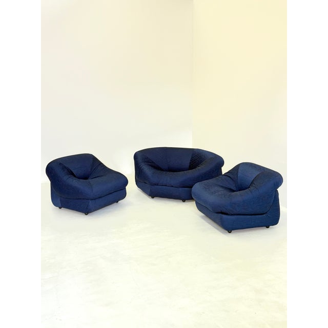 Space Age Blauwe Armchairs by Airborne, 1970s For Sale - Image 12 of 13