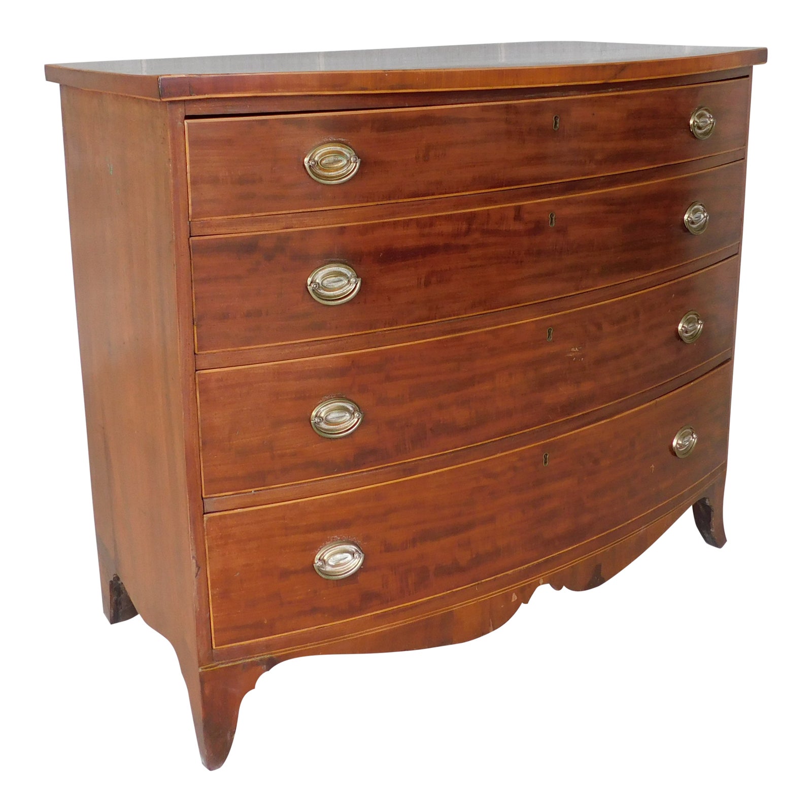 Antique Hepplewhite Mahogany 4 Drawer Bureau Chest Chairish