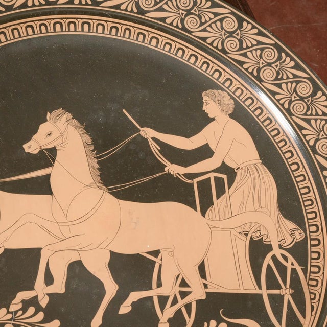 Ceramic Wall Plate with Neoclassical Scene Decoration For Sale - Image 6 of 9