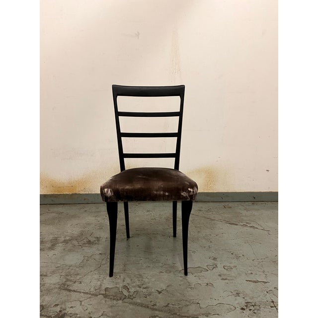 1950s Set of 4 Vintage Italian Dining Chairs For Sale - Image 5 of 9