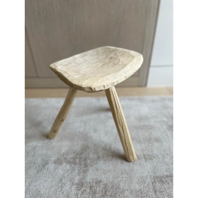 1950s Vintage Wooden Stool For Sale In New York - Image 6 of 10