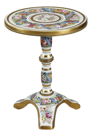 19th Century Porcelain Pedestal Table Allegory of Music, 1860s