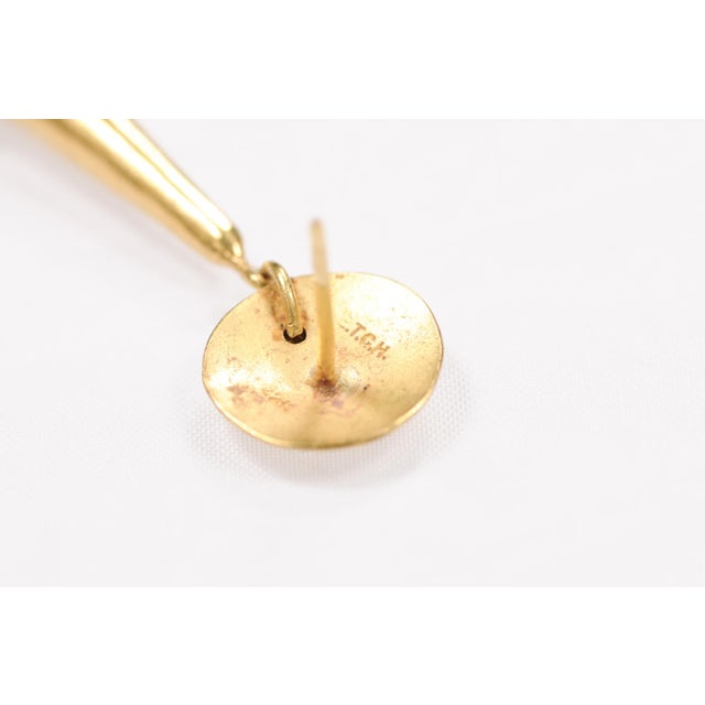 Ancient Roman Arrowhead Earrings W/ 21k For Sale - Image 10 of 11