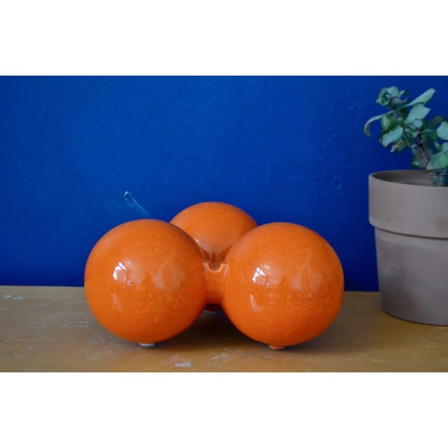 Orange Ceramic by Roberto Rigon for Bertoncello, 1970s For Sale - Image 4 of 13