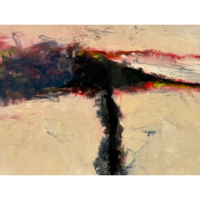 1980s Tom Lieber, Large Abstract Expressionist Color Monotype Oil Painting Tom Lieber Mixed Media, 1987 For Sale - Image 5 of 10