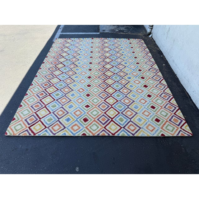 7ft 11in × 9ft 11in Nourison Vivid Ivory Area Rug For Sale - Image 4 of 10