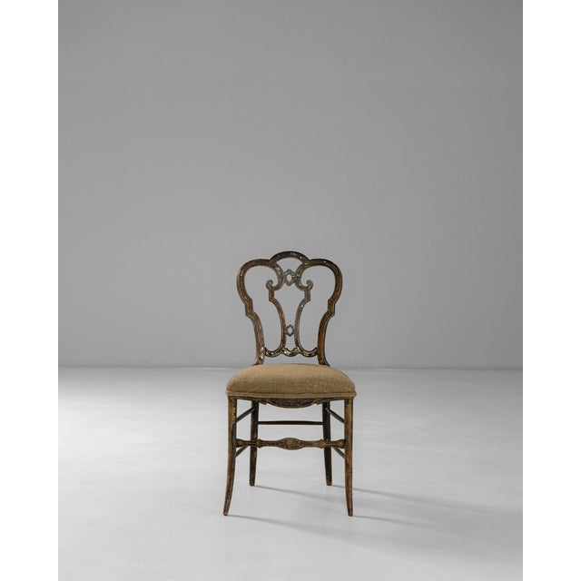 1860s French Baroque Revival Wooden Chair With Upholstered Seat For Sale - Image 16 of 18