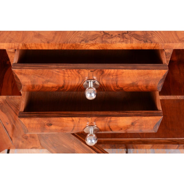 Art Deco Buffet in Walnut and Chrome, 1920s For Sale - Image 9 of 14