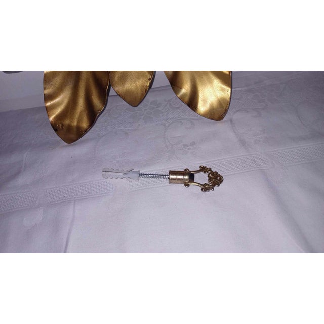 Gold Hollywood Regency Wall Lamp, 1960s For Sale - Image 8 of 15