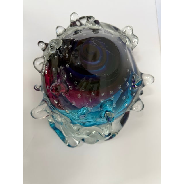 Vintage Leon Applebaum Kaleidoscope Art Glass Bowl For Sale In Miami - Image 6 of 9