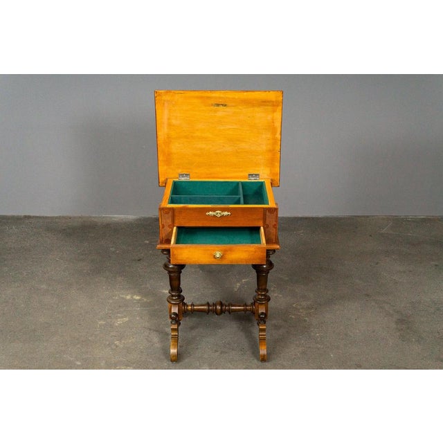 Antique Gründerzeit Sewing Table For Sale - Image 3 of 14
