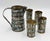 1950s Alfredo Villasana Taxco Brass & Abalone Pitcher and Tumblers - Set of 5 For Sale In Los Angeles - Image 6 of 18