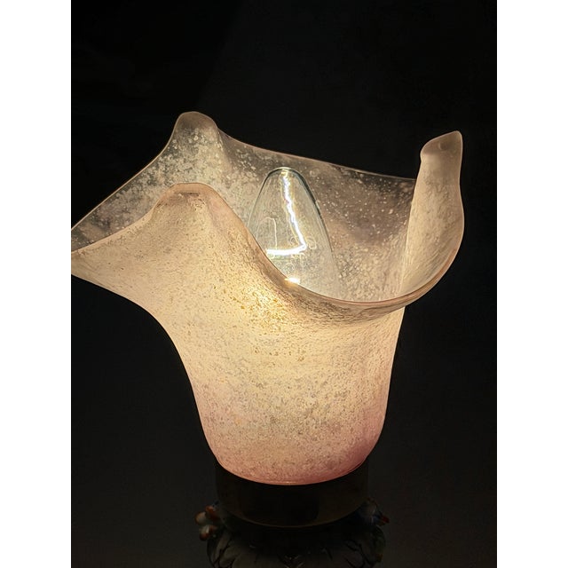 Porcelain Table Lamp with Glass Shade from Capodimonte, 1960s For Sale - Image 16 of 18