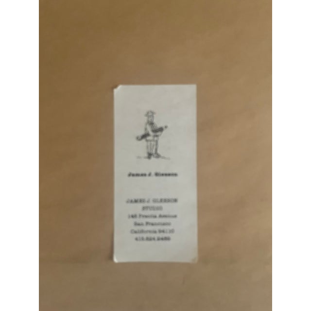 Paint Watercolor by James Gleeson, Yellow Robe For Sale - Image 7 of 7