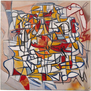 Giorgio Lo Fermo, Mosaic Abstract Expressionist, 2019, Oil on Canvas
