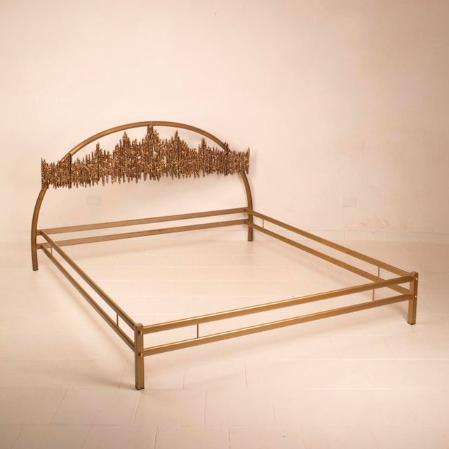 1970s Ultrabronzo99 Series Aurora Bed by Luciano Frigerio for Frigerio di Desio, 1970s For Sale - Image 5 of 18